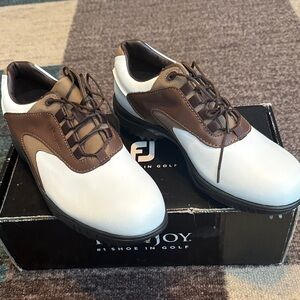 FootJoy Men's White and Brown Athletic Shoes size 9
Contour series
